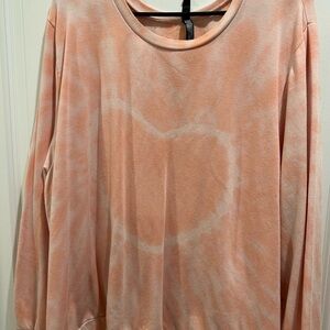 Peach Tie-Dye Women's Sleep sweatshirt